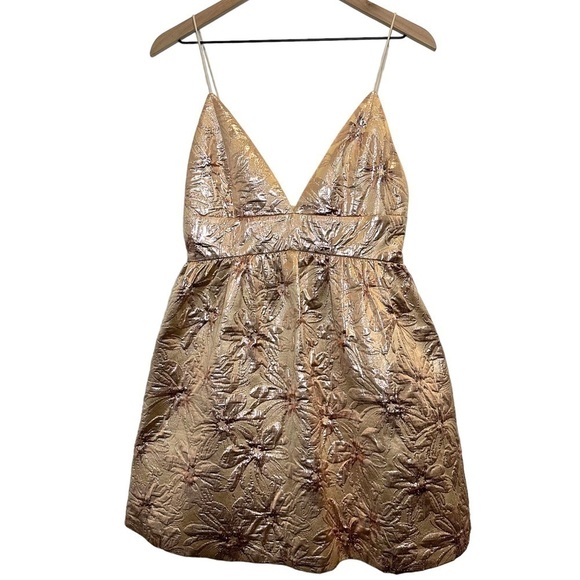 NWT Alice + Olivia Foley Party Mini Dress in Rose Gold Size 8 - Picture 4 of 12